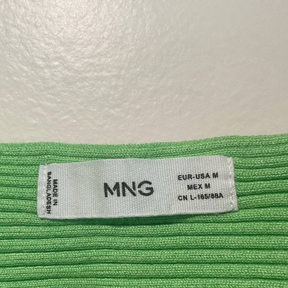 Mango (MNG) Ribbed Green Crop Top - Medium - Picture 8 of 10